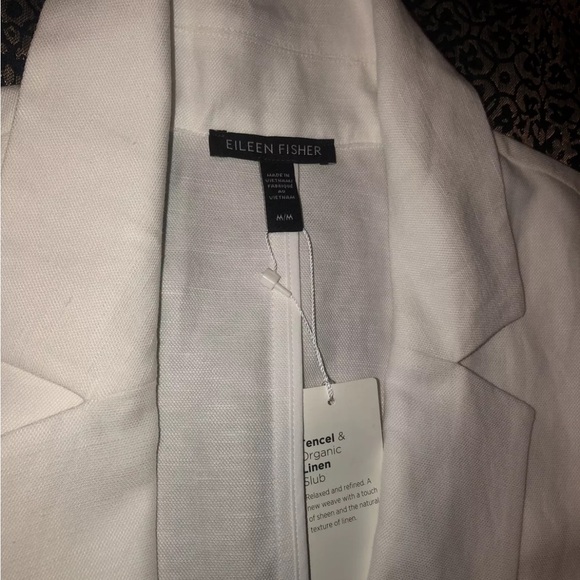 Eileen Fisher  slub linen blazer size Medium - Picture 8 of 10